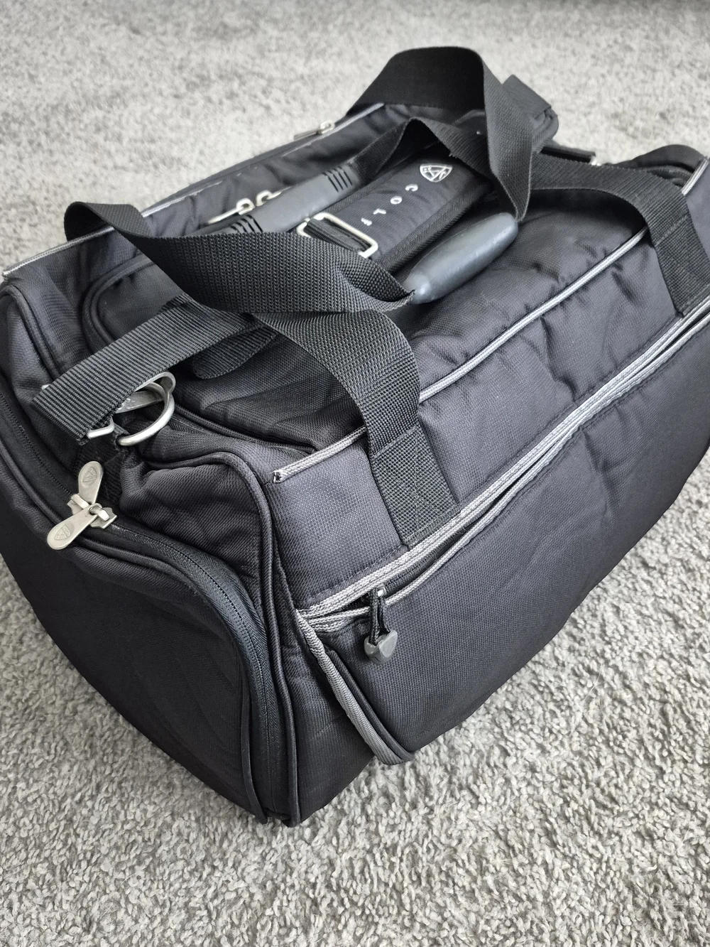Nike Golf Miller Lite Vintage Duffle Bag Black Travel Gym Luggage Shoulder Strap